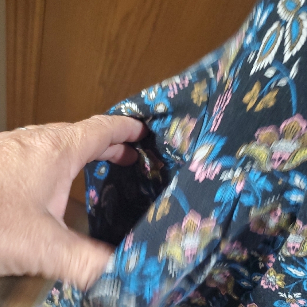 Boden Blue Floral Crew Neck Short Sleeve Maxi Dress - Picture 5 of 8